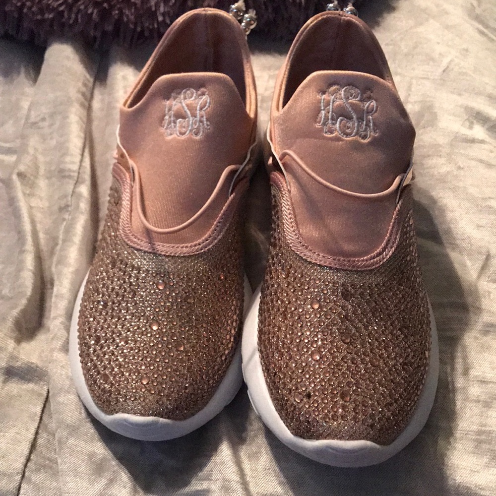 Rhinestone blush shoes